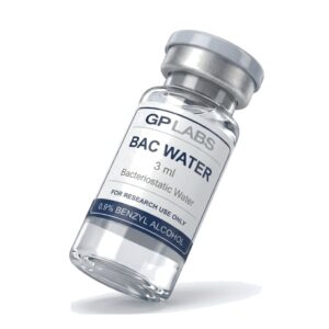 Agua bacteriostática 3 ml GP Labs – vial BAC Water USP para reconstituir péptidos